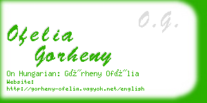 ofelia gorheny business card